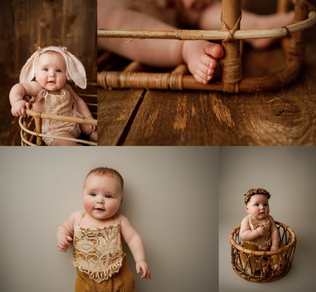 6 month old girl in Rio, WI Studio 