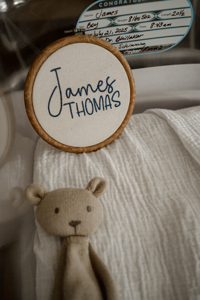 details of a newborn fresh 48 hospital session near milwaukee wi