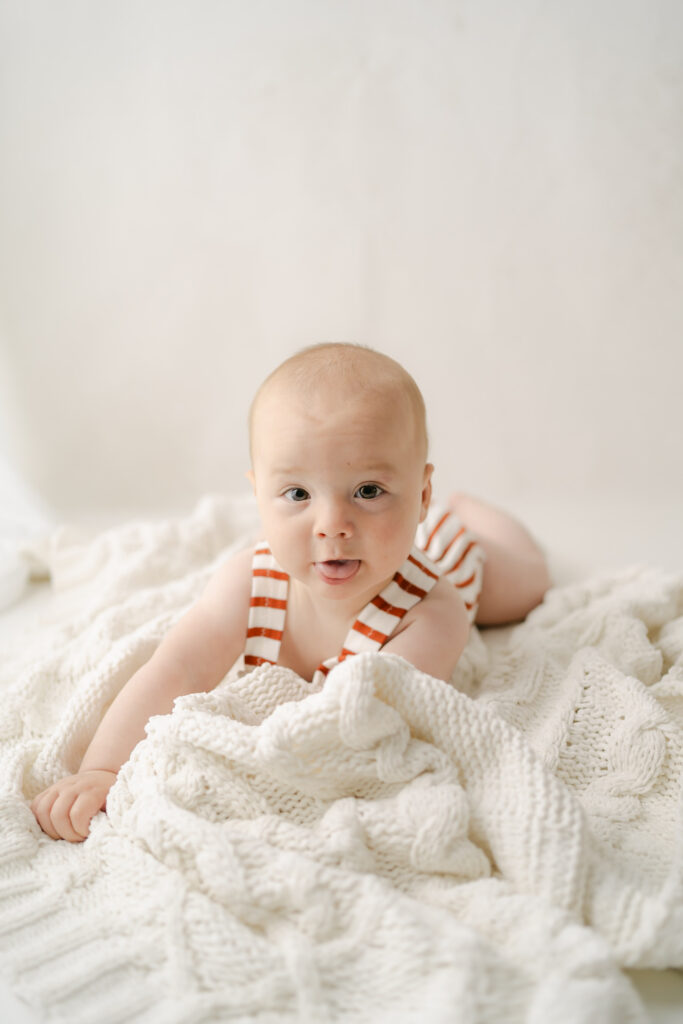 6 month tummy time milestone pictures