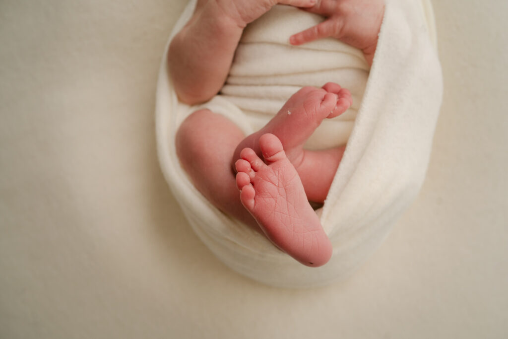 newborn feet - Newborn photography session near Madison, WI