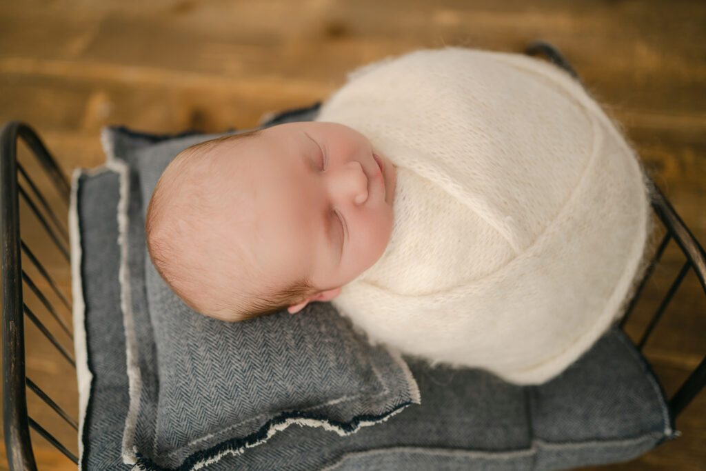 sleepy newborn - Newborn photography session near Madison, WI